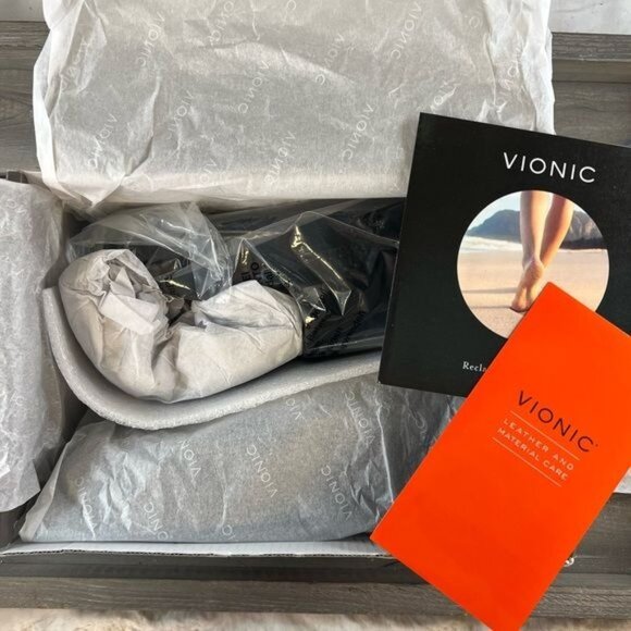 NIB Vionic Reagan Black Nubuck Mule Slip On Shoe Sz 6.5 - Picture 11 of 15